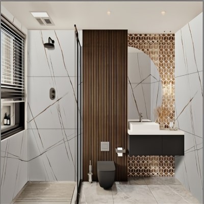 Laurent Gold Nano Glass Tile